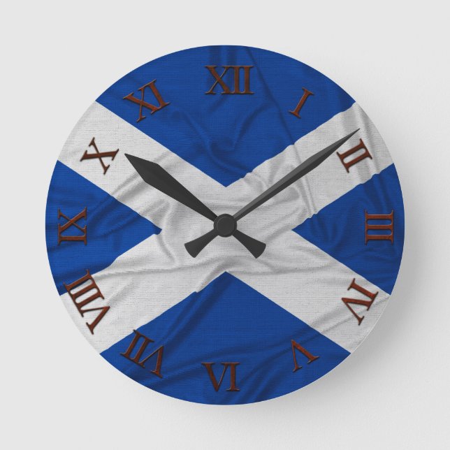 Horloge Ronde Drapeau écossais (Recto)