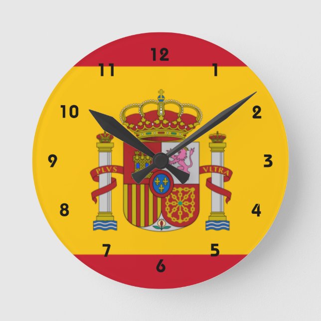 Horloge Ronde drapeau espagne (Recto)