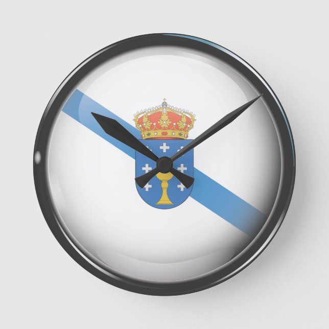 Horloge Ronde Drapeau et escudo de la Galice (Recto)