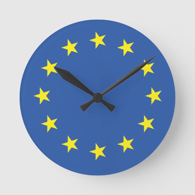 HORLOGE RONDE DRAPEAU EUROPE UNIE (Recto)