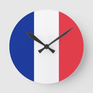 Horloge Ronde Drapeau français