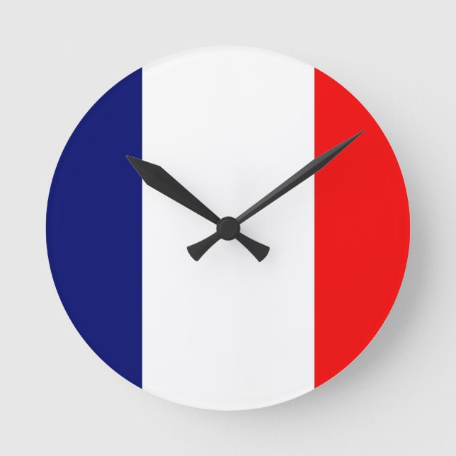 Horloge Ronde Drapeau français (Recto)