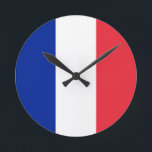 Horloge Ronde Drapeau France<br><div class="desc">Drapeau France</div>