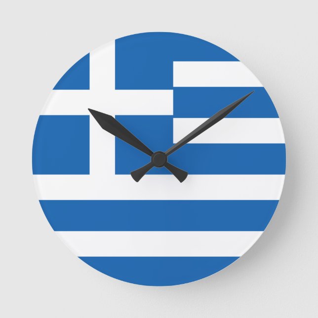 Horloge Ronde drapeau grec (Recto)