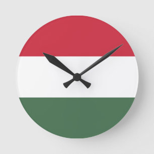 Horloge Ronde Drapeau Hongrie