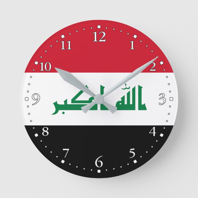Horloge Ronde Drapeau Iraq (Recto)