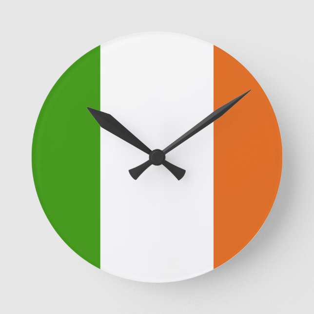 Horloge Ronde Drapeau irlandais (Recto)