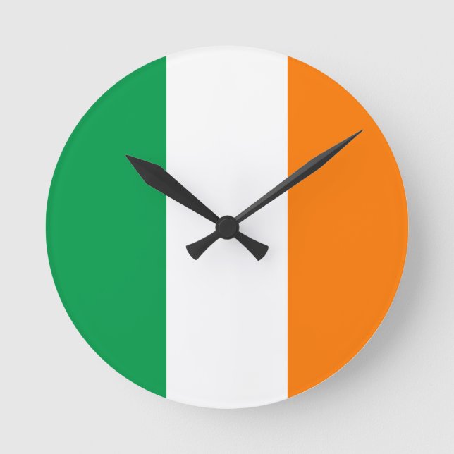 Horloge Ronde Drapeau irlandais (Recto)