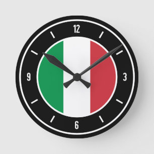 Horloge Ronde Drapeau italien Élégant