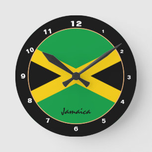 Horloge Ronde Drapeau jamaïcain patriotique, Jamaïque Accueil /d