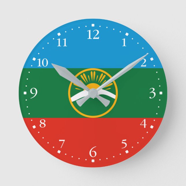 Horloge Ronde Drapeau Karachay Cherkessia (Recto)