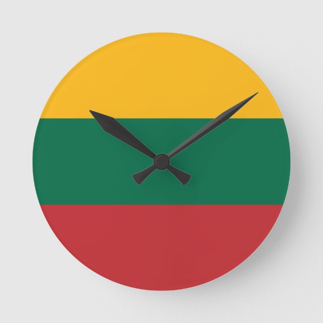 Horloge Ronde Drapeau Lituanie (Recto)