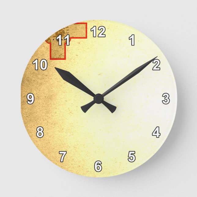 Horloge Ronde Drapeau Malte baisé par Sun (Recto)