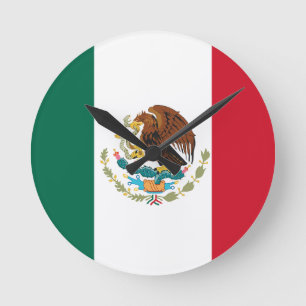Horloge Ronde Drapeau mexicain
