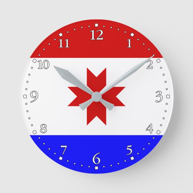 Horloge Ronde Drapeau Mordovia (Recto)