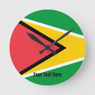 Horloge Ronde Drapeau national du Guyana