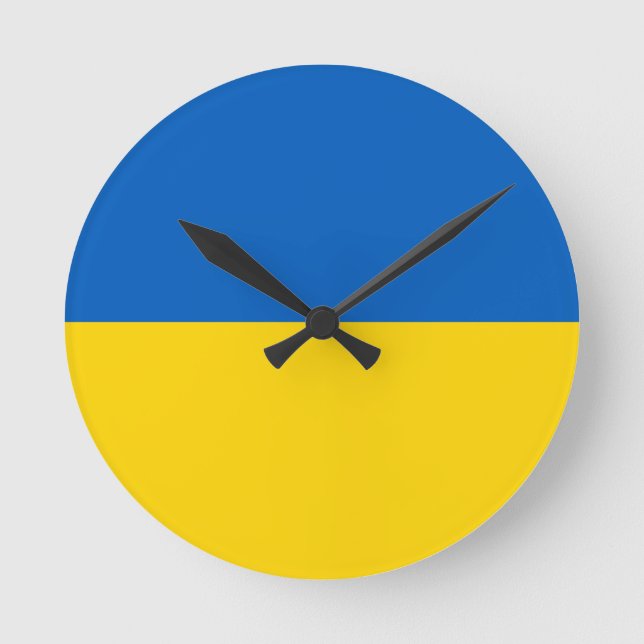 Horloge Ronde Drapeau national ukrainien (Recto)