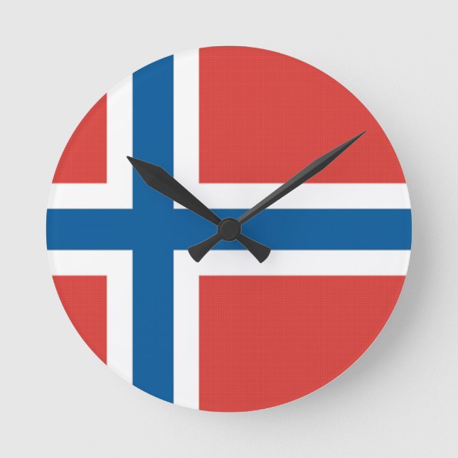 Horloge Ronde Drapeau norvégien (Recto)
