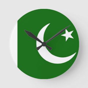 Horloge Ronde drapeau pakistanais