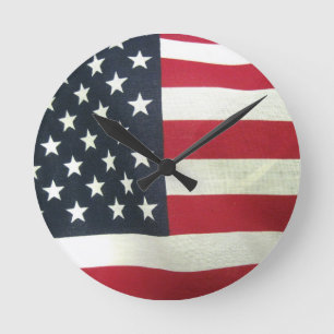 Horloge Ronde Drapeau patriotique