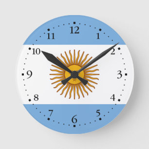 Horloge Ronde Drapeau patriotique argentin