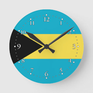Horloge Ronde Drapeau patriotique bahaméen