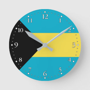 Horloge Ronde Drapeau patriotique bahaméen