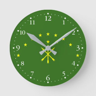 Horloge Ronde Drapeau patriotique d'Adyguée