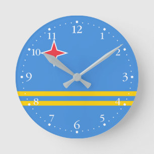 Horloge Ronde Drapeau patriotique d'Aruba