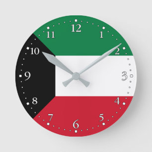 Horloge Ronde Drapeau patriotique koweïtien