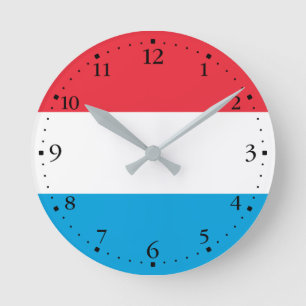 Horloge Ronde Drapeau patriotique luxembourgeois