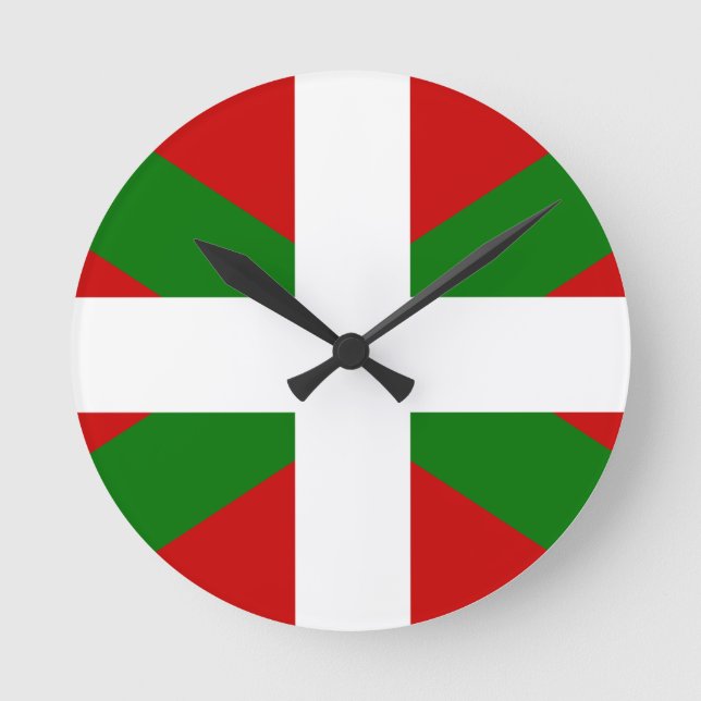 Horloge Ronde Drapeau pays Basque euskadi (Recto)