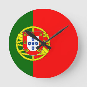 Horloge Ronde Drapeau Portugal