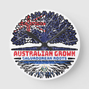 Horloge Ronde Drapeau Salvador Australie Salvador