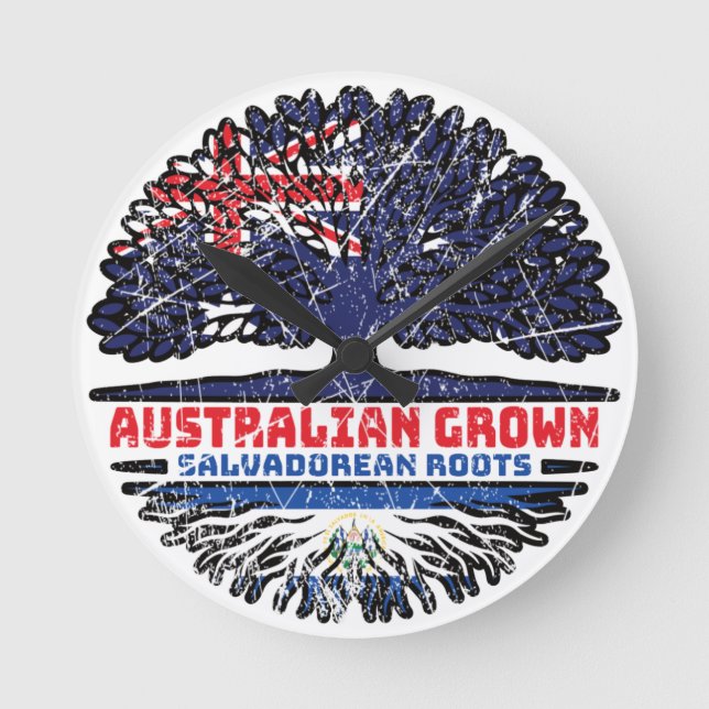 Horloge Ronde Drapeau Salvador Australie Salvador (Recto)