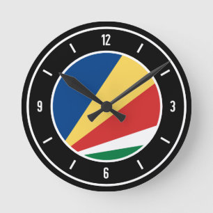Horloge Ronde Drapeau seychellois