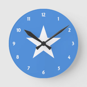 Horloge Ronde drapeau somalien