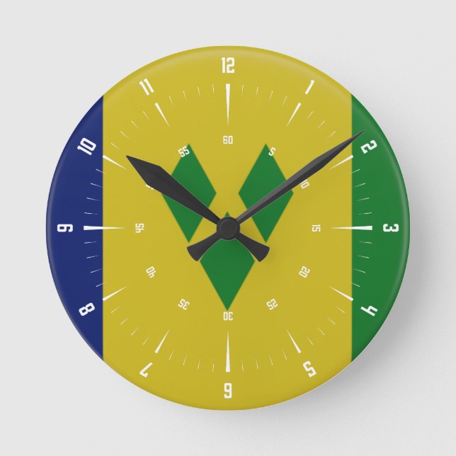 Horloge Ronde Drapeau St Vincent   (Recto)
