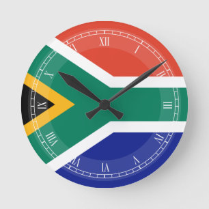 Horloge Ronde Drapeau sud-africain