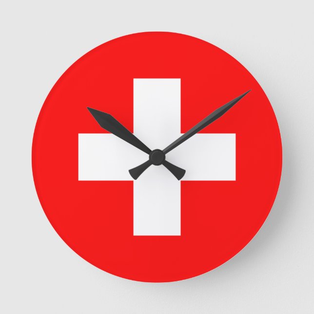 Horloge Ronde drapeau suisse (Recto)