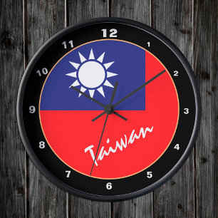 Horloge Ronde Drapeau taïwanais, Taïwan patriotique Maison / des