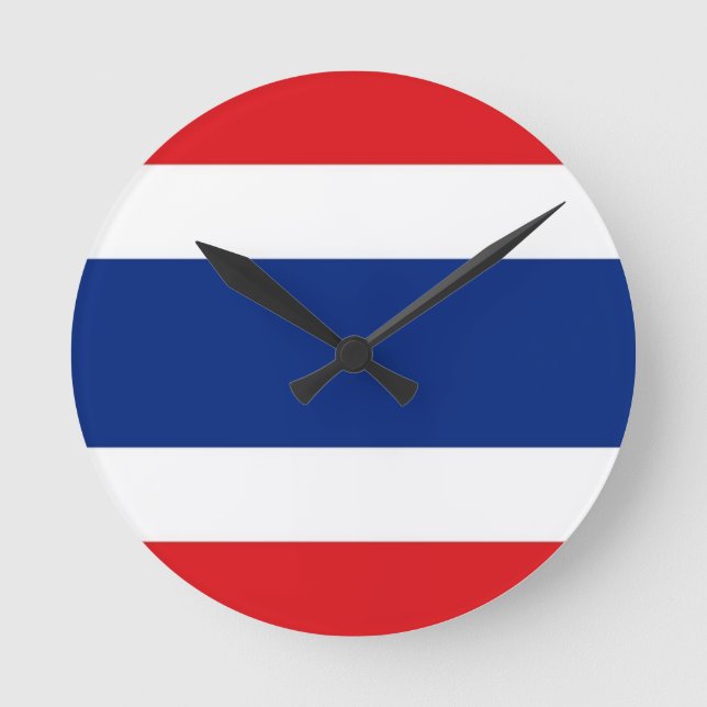 Horloge Ronde Drapeau Thaïlande (Recto)