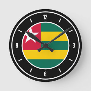 Horloge Ronde Drapeau Togo élégant