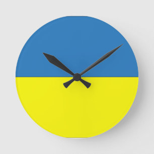 Horloge Ronde Drapeau ukrainien