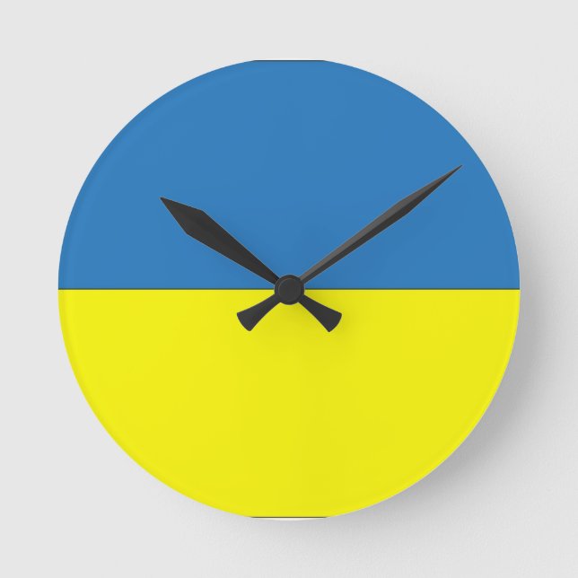 Horloge Ronde Drapeau ukrainien (Recto)