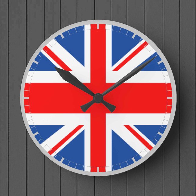 Horloge Ronde Drapeau Union Jack UK (Créateur téléchargé)