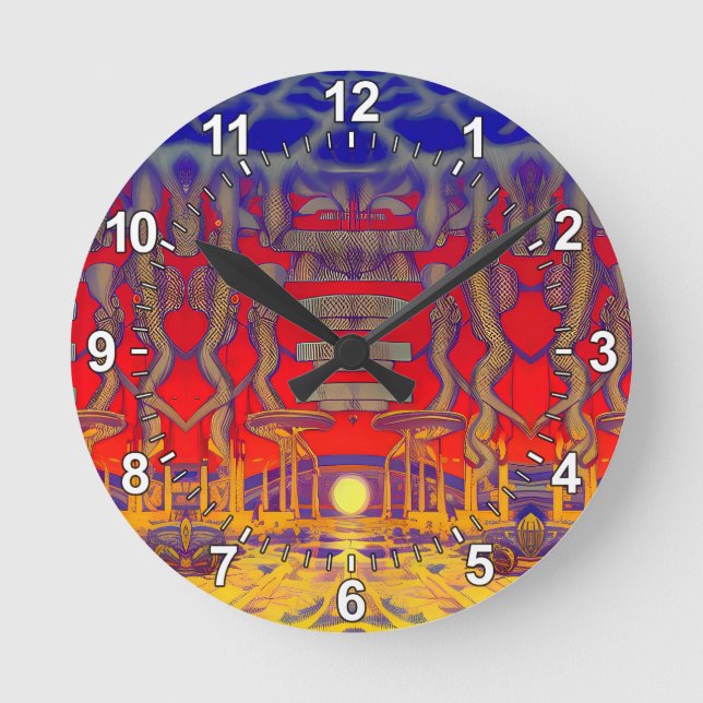 Horloge Ronde Dreamland psychédélique (Recto)