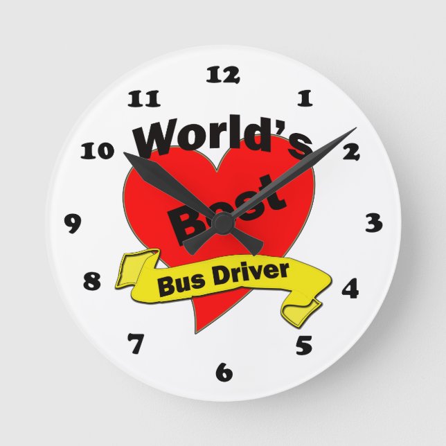 Horloge Ronde Driver du Meilleur Bus (Recto)