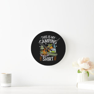 Horloge Ronde Drôle C'est Mon Camping Pour Campeur