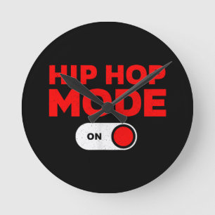 Horloge Ronde Drôle Hip hop Design pour hommes femmes 90s Hip ho